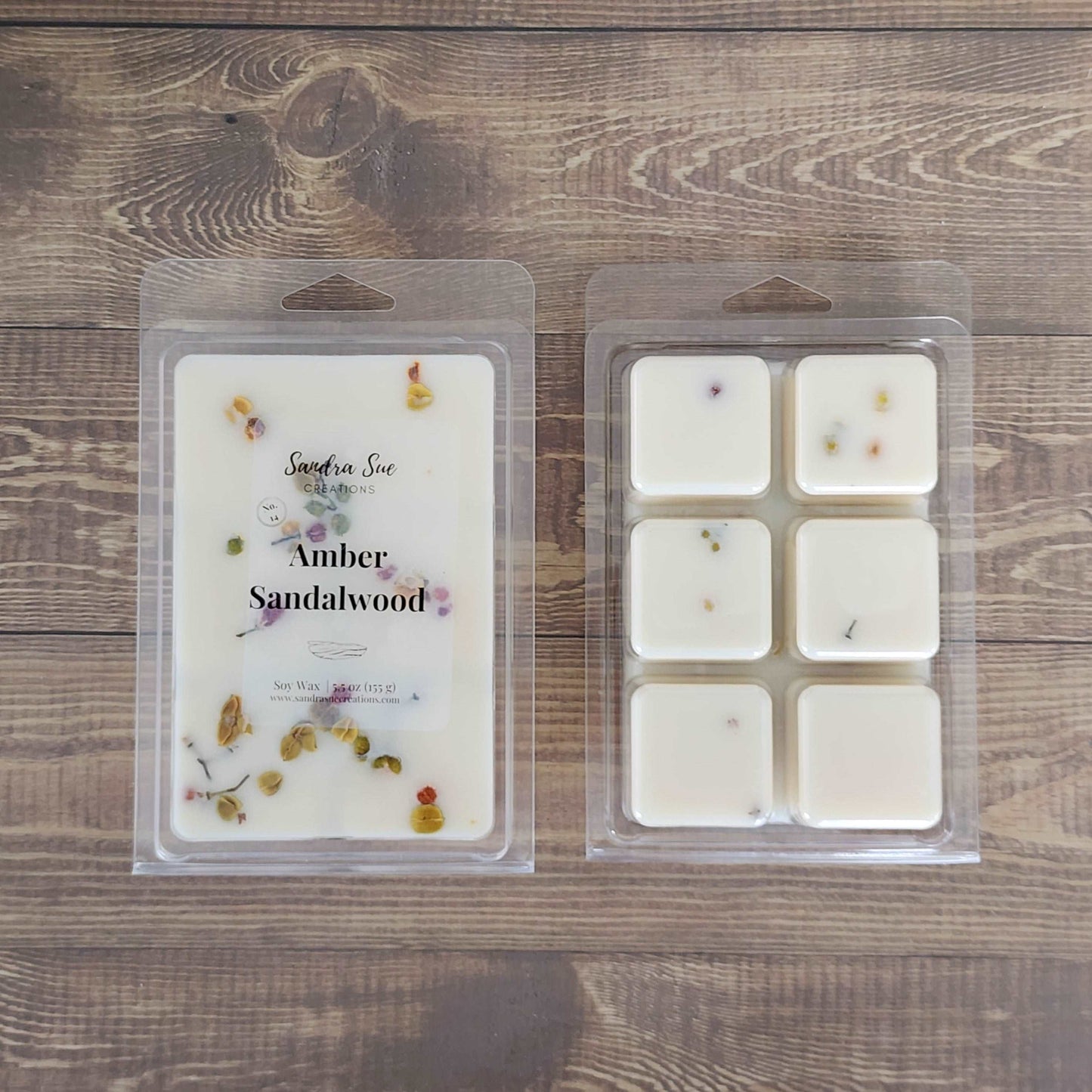 Amber Sandalwood Large Soy Wax melt