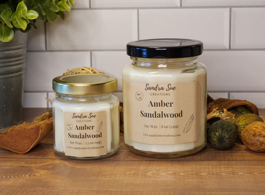 Amber Sandalwood Soy Candle