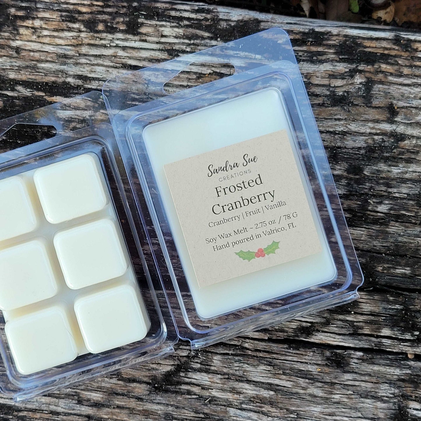 Frosted Cranberry Soy Wax Melt - Sandra Sue Creations