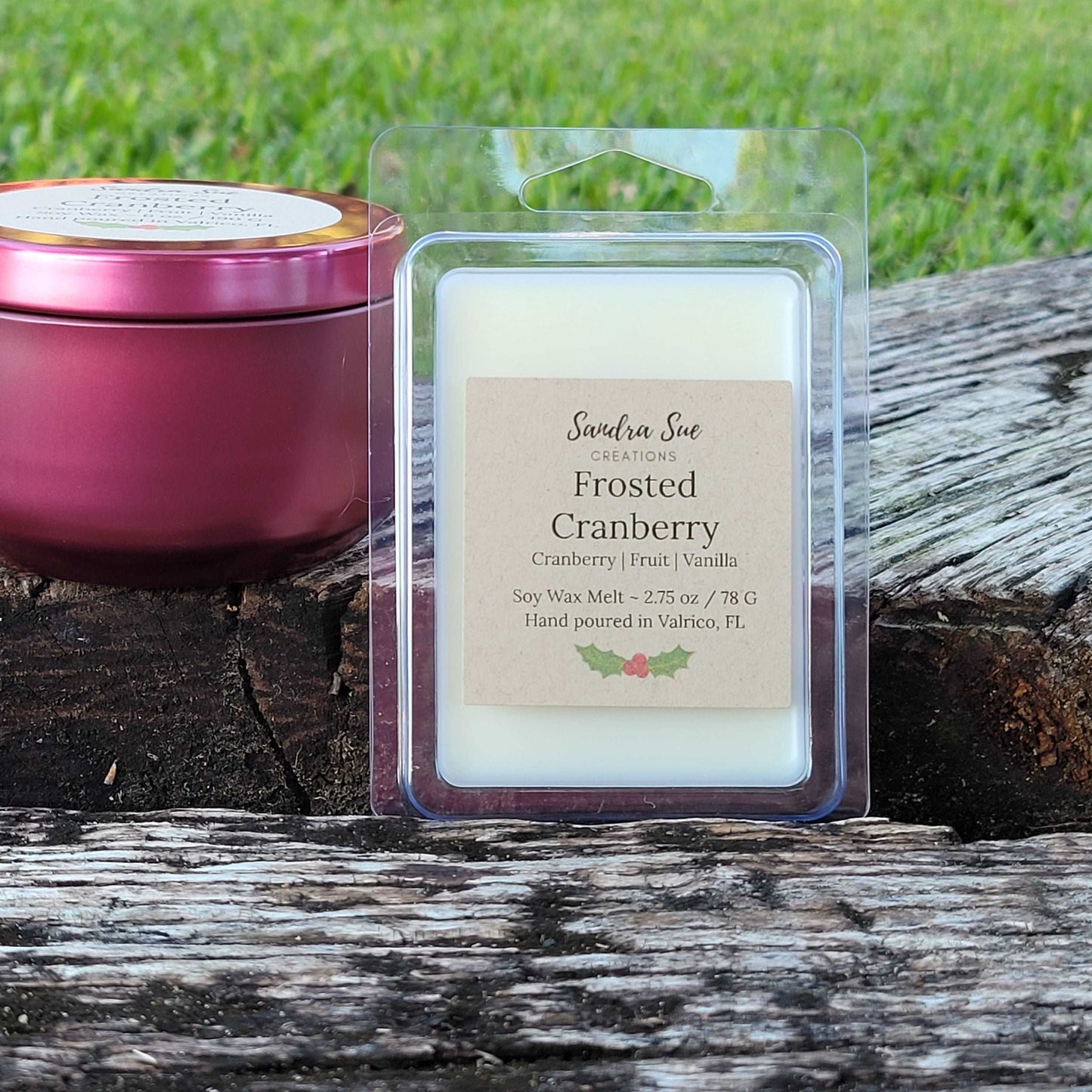 Frosted Cranberry Soy Wax Melt - Sandra Sue Creations
