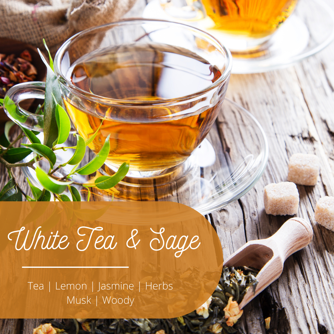 White Tea & Sage Soy Wax Melt, 5.5 oz