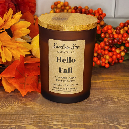 hello fall candle
