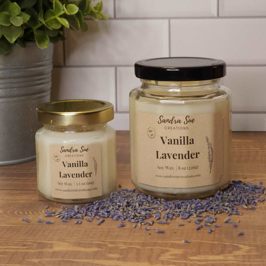 vanilla lavender soy candle 