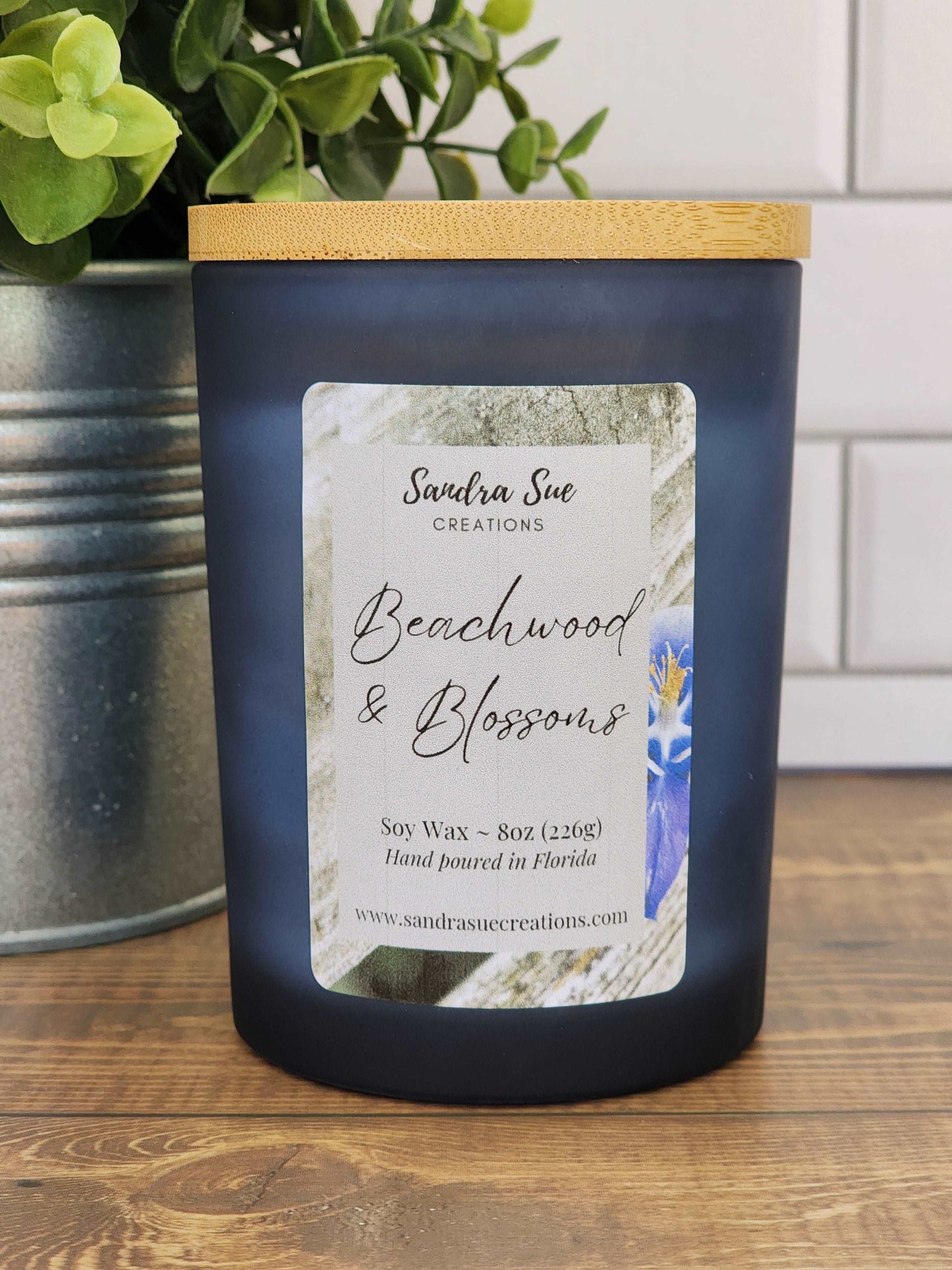 beachwood and blossoms soy candle