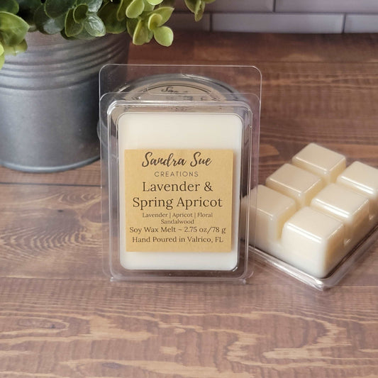 lavender and spring apricot soy wax melt