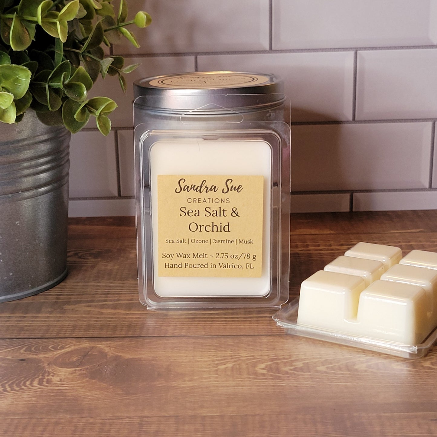 sea salt and orchid soy wax melt